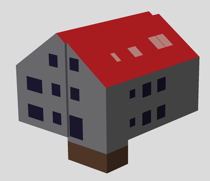 Gebäudemodell für die Energieberatung – Bauteile eines Wohngebädes