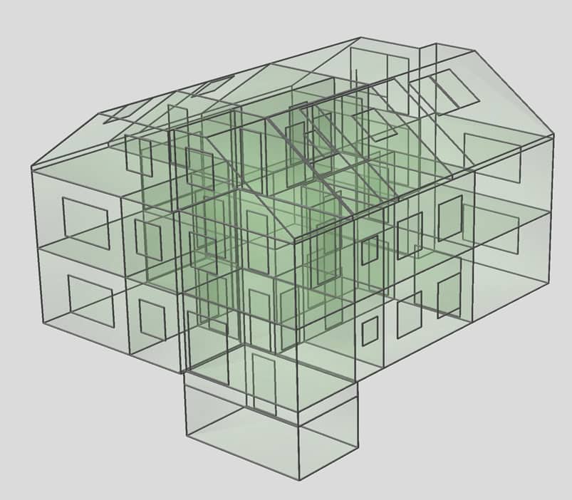 Gebäudemodell für Heizlastberechnung und optimale Auslegung von Heizungsanlagen –
