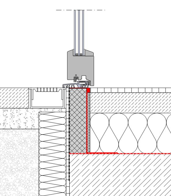 Detaildarstellung Bodenschwelle Terrassentür
